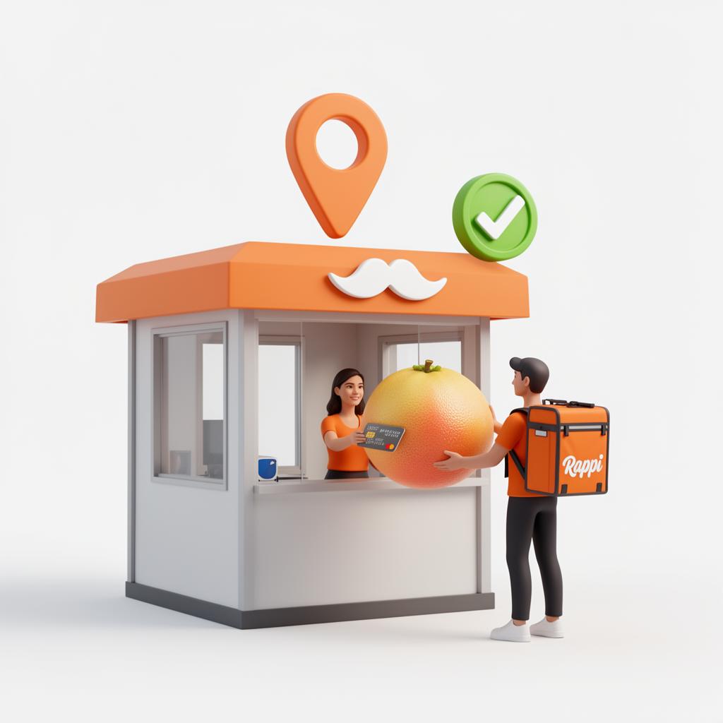 Hub Rappi para retirada do cartão
